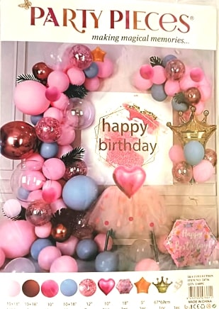 Themed Birthday Party Balloon Set - Pink