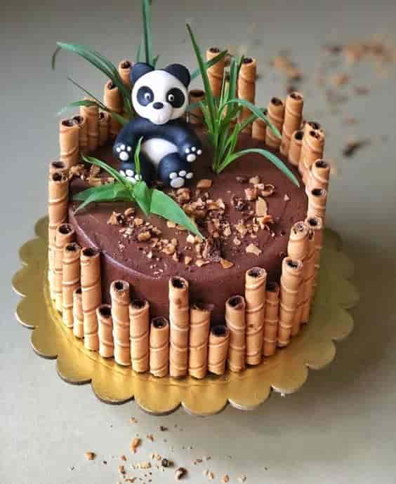Panda Chocolate Bamboo cake