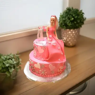 Barbie Doll Multi Tier Birthday Cake