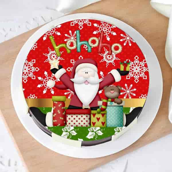 Chocolate Cream Cake - Merry Christmas And New Year Cake