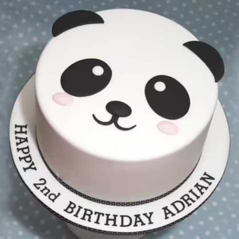 Cute Panda Cream Cake