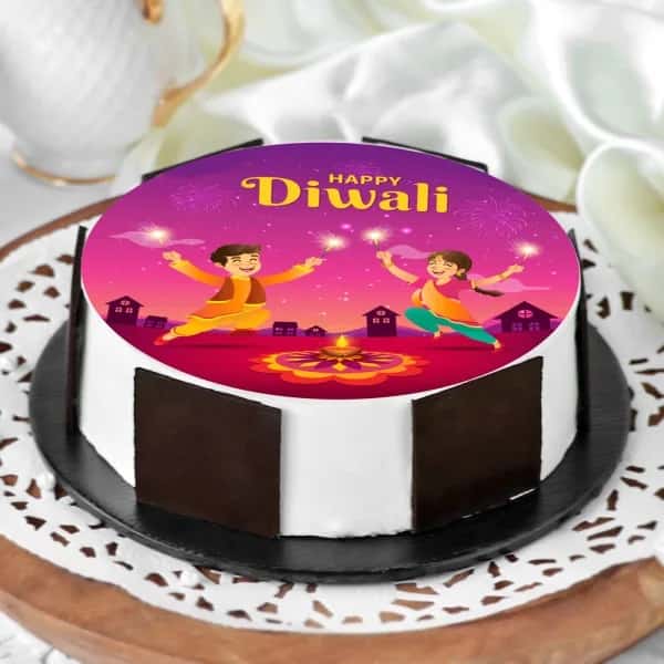 Happy Diwali Cake - Chocolate Cake