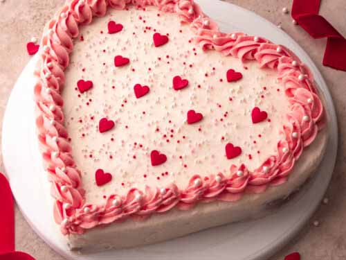 Pink Love  Heart Cake Valentine Day