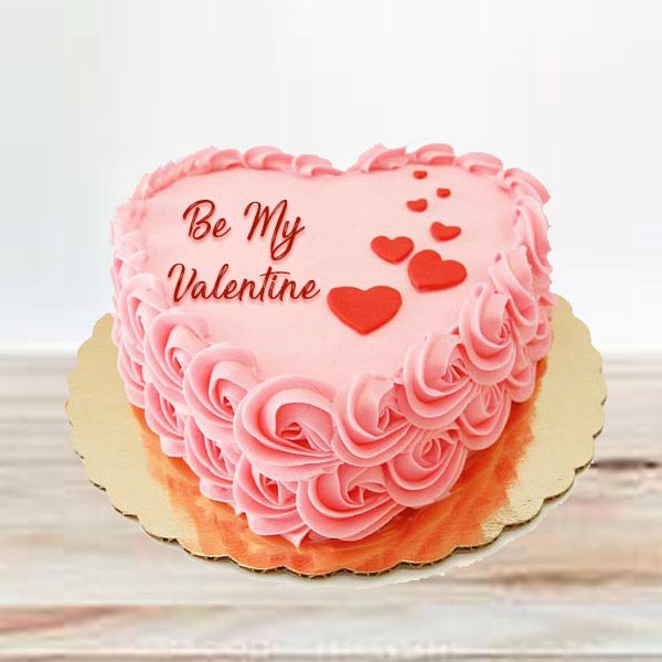 Pink Love  Heart Cake