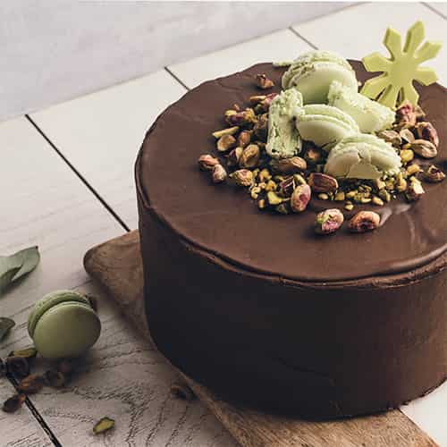 Chocolate pistachio special cake