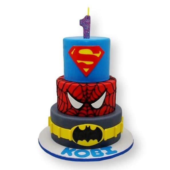 Super Hero Cake Multi Tier Cake