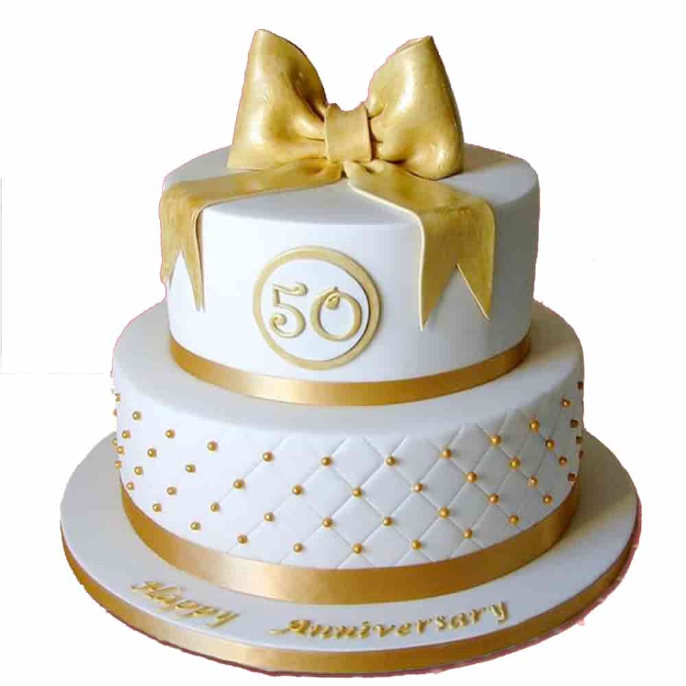 3 Tier Heart Anniversary Cake