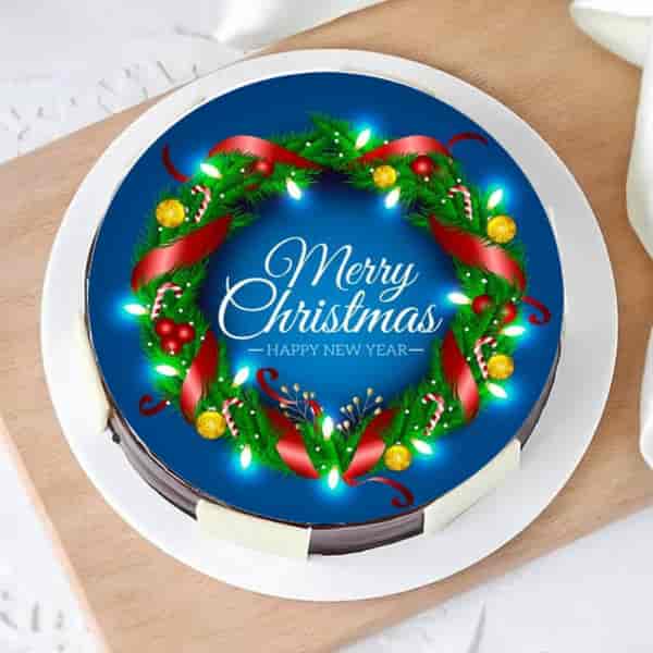 Chocolate Truffle Cake - Merry Christmas And New Year Cake
